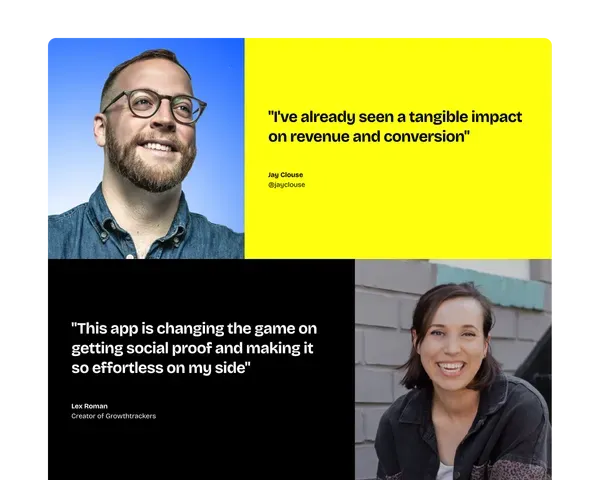 A brick layout of testimonials