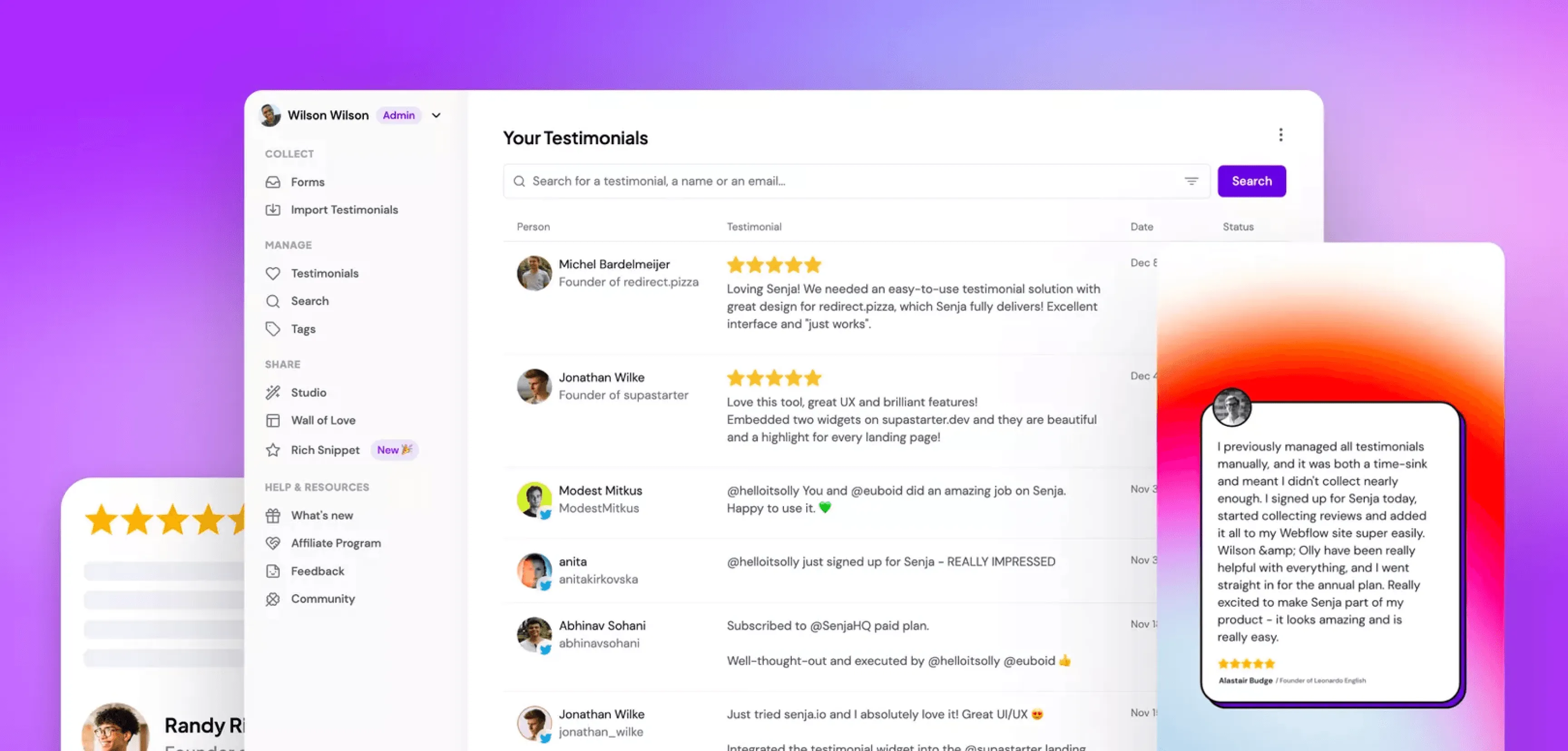 A case study generated from a testimonial in Senja