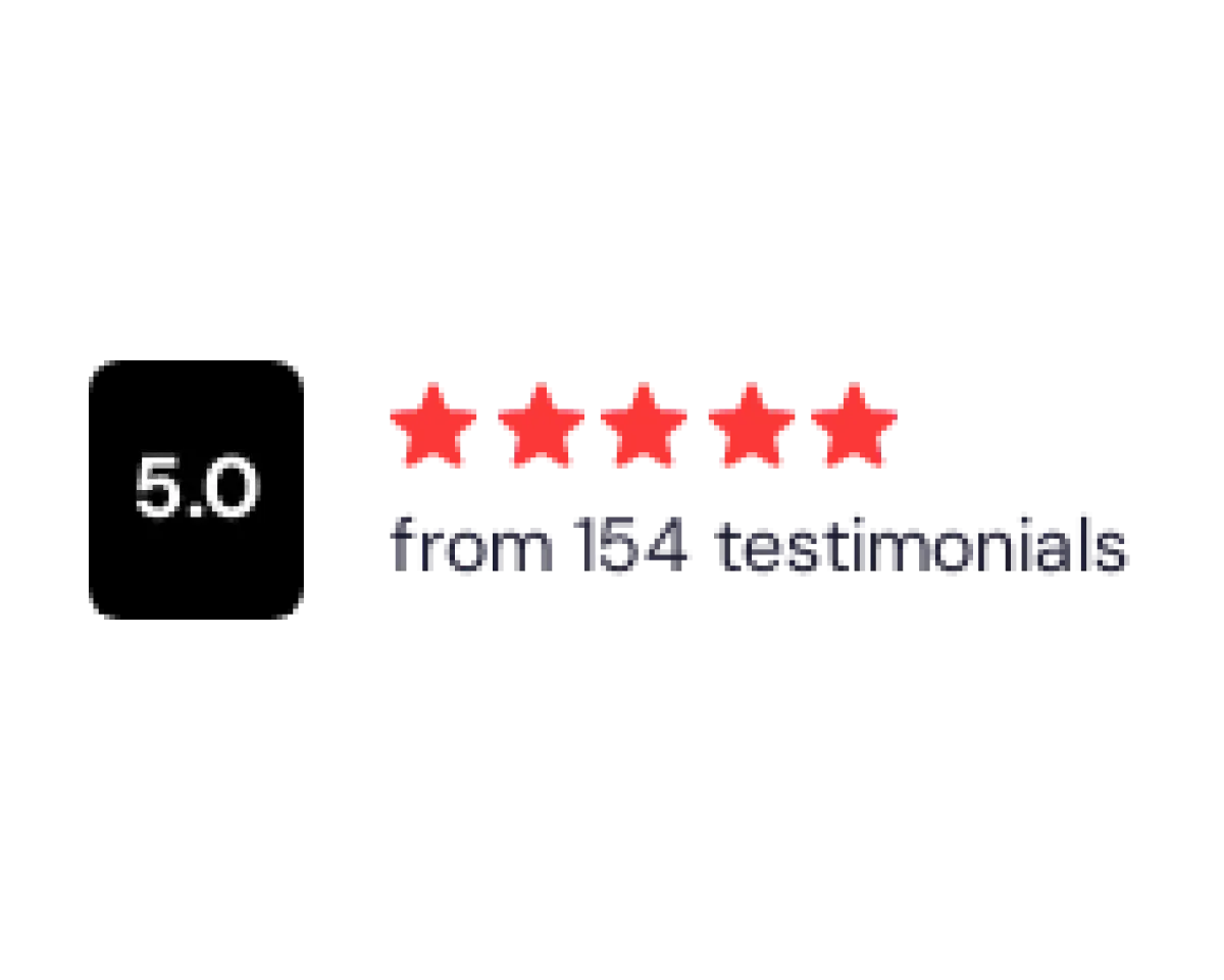A compact star-rating badge