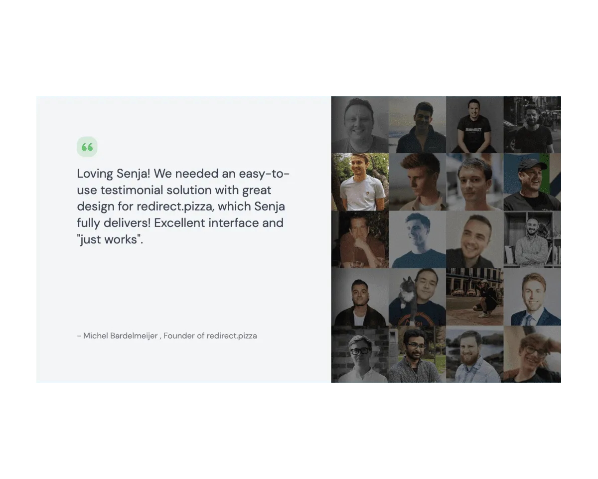 A grid of customer avatars