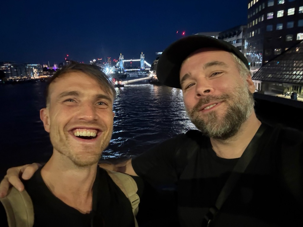 Olly and Kieran Drew in London
